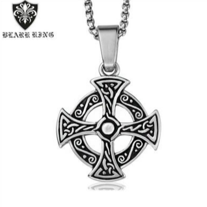 Personlige smykker Koreanske modemænd's Stainless Steel Cross Pendant tag Retro Mønst Cross Pendant