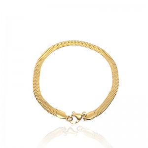 Europæisk og amerikansk mode rustfrit stål forgyldt bladkæde